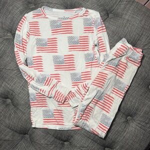 Little Pajamas Co. Patriotic Kids Pajamas Set - Red, White, and Blue